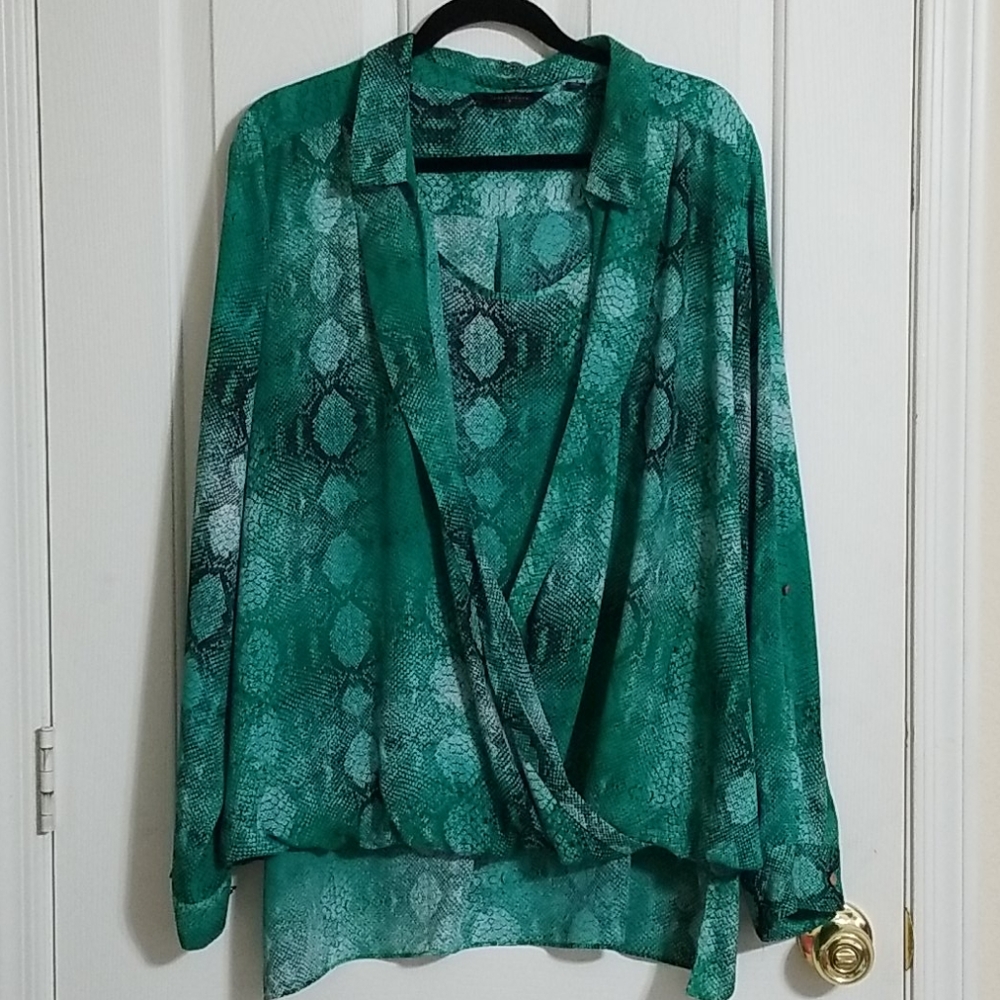 InvestmentsII Size 3X One Piece Layered Look Shirt